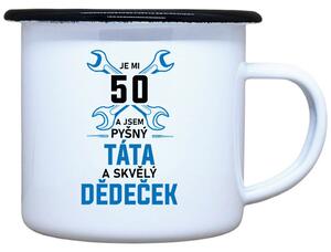 Plecháček s potiskem Skvělý dědeček 50 Objem: 330 ml
