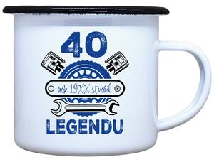 Plecháček s potiskem 40 let legenda Objem: 330 ml