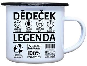 Plecháček s potiskem Dědeček legenda Objem: 330 ml