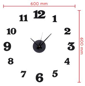 MPM Černé nalepovací nástěnné hodiny MPM E01.3508.90