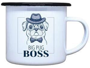 Plecháček s potiskem Big pug boss Objem: 330 ml