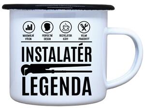 Plecháček s potiskem Instalatér legenda Objem: 330 ml