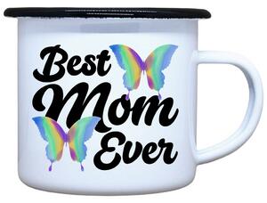 Plecháček s potiskem Best mom motýlci Objem: 330 ml