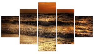 Obraz - Vlny u pobřeží (125x70 cm)