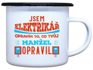 Plecháček s potiskem Opravil manžel Objem: 330 ml