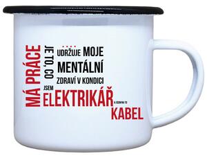 Plecháček s potiskem Má práce elektrikář Objem: 330 ml