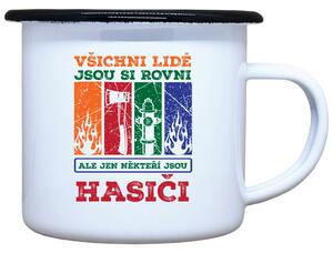Plecháček s potiskem bílý Hasiči Objem: 330 ml