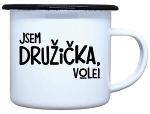 Plecháček s potiskem bílý Jsem družička, vole!, 330 ml