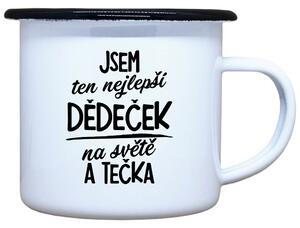 Plecháček s potiskem bílý Nejlepší dědeček na světě, 330 ml