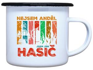 Plecháček s potiskem bílý Hasiči anděl Objem: 330 ml