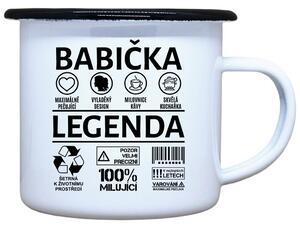 Plecháček s potiskem Babička legenda Objem: 330 ml