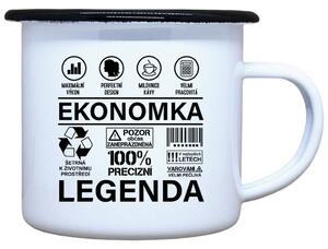 Plecháček s potiskem bílý Ekonomka legenda Objem: 330 ml