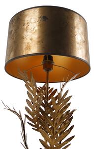 Vintage stolní lampa zlatá s bronzovým odstínem - Botanica