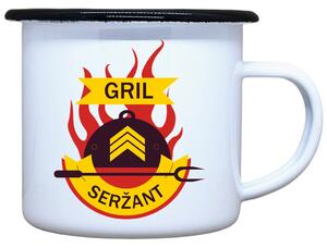 Plecháček s potiskem Gril seržant Objem: 330 ml