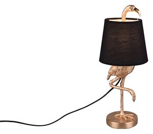 Art Deco stolní lampa zlatá s černou - Koen