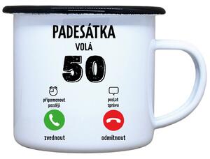 Plecháček s potiskem 50 volá Objem: 330 ml