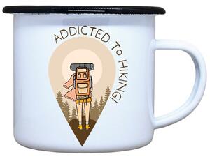 Plecháček s potiskem Addicted to hiking Objem: 330 ml