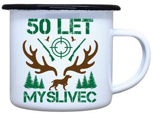 Plecháček s potiskem 50 let myslivec Objem: 330 ml