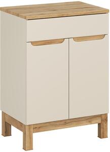 Sada skříňka Comad Bali Cashmere BALI CASHMERE 82-60-46-2D, deska na skříňku Comad Adel Oak BLAT UN. 89-60-B WOTAN