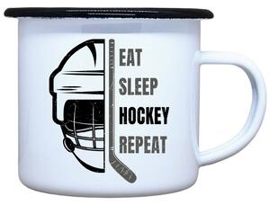 Plecháček s potiskem Eat sleep helma Objem: 330 ml