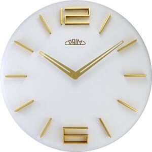 MPM Zlato-bílé nástěnné hodiny PRIM Pastel IV E01P.4085.00