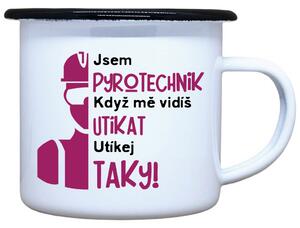Plecháček s potiskem bílý Pyrotechnik Objem: 330 ml