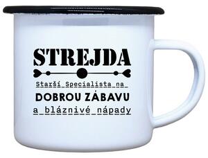 Plecháček s potiskem bílý Strejda specialista, 330 ml
