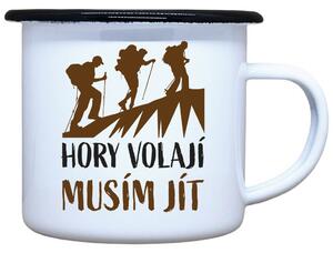 Plecháček s potiskem bílý Hory volají Objem: 330 ml