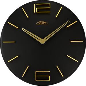 MPM Černo-zlaté designové nástěnné hodiny PRIM Pastel III E01P.4085.90