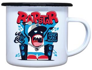 Plecháček s potiskem bílý Rapstar Objem: 330 ml