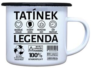 Plecháček s potiskem bílý Tatínek legenda Objem: 330 ml
