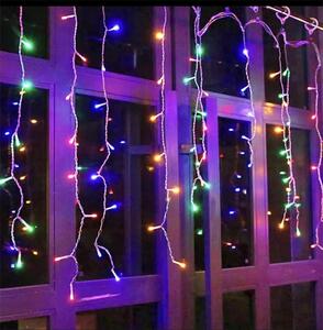 Hjlight 100 LED barevný vánoční řetěz s průhledným kabelem 8m