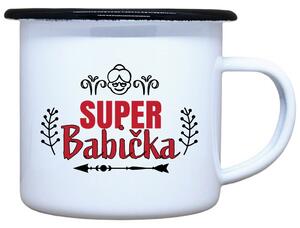 Plecháček s potiskem Super babička Objem: 330 ml
