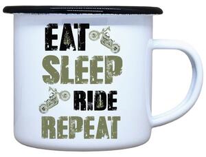 Plecháček s potiskem Eat Sleep Ride Objem: 330 ml