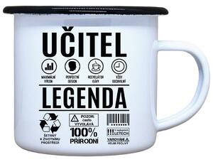 Plecháček s potiskem bílý Učitel legenda Objem: 330 ml