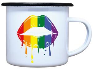 Plecháček s potiskem Pride ústa Objem: 330 ml