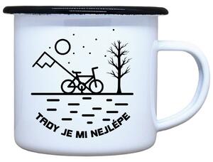 Plecháček s potiskem Tady je nejlépe Objem: 330 ml