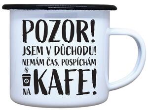 Plecháček s potiskem Důchodce kafe Objem: 330 ml