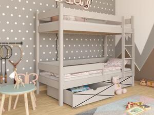 Patrová postel Elegant - bez úložných prostorů, Růžová, 80x180 cm