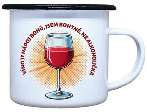 Plecháček s potiskem Víno nápoj bohů Objem: 330 ml