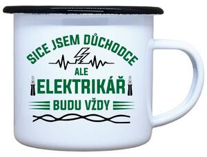 Plecháček s potiskem Elektrikář důchodce Objem: 330 ml