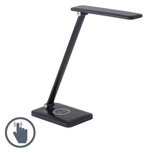 Designová stolní lampa černá včetně LED s dotykovým stmívačem - Tina