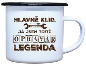 Plecháček s potiskem Jsem opravář legenda Objem: 330 ml