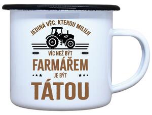 Plecháček s potiskem Farmář táta Objem: 330 ml