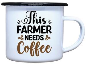 Plecháček s potiskem Farmer coffee Objem: 330 ml
