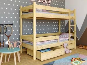 Patrová postel s úložným prostorem Elegant, Růžová, 80x180 cm