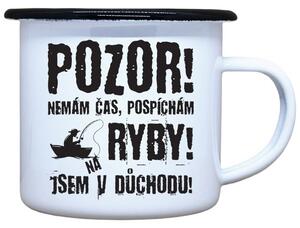 Plecháček s potiskem Důchodce ryby Objem: 330 ml