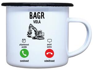 Plecháček s potiskem Bagr volá Objem: 330 ml