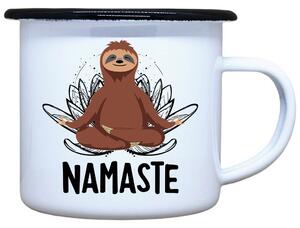 Plecháček s potiskem Namaste lenochod Objem: 330 ml