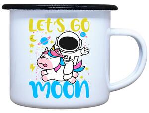 Plecháček s potiskem Lets go moon Objem: 330 ml